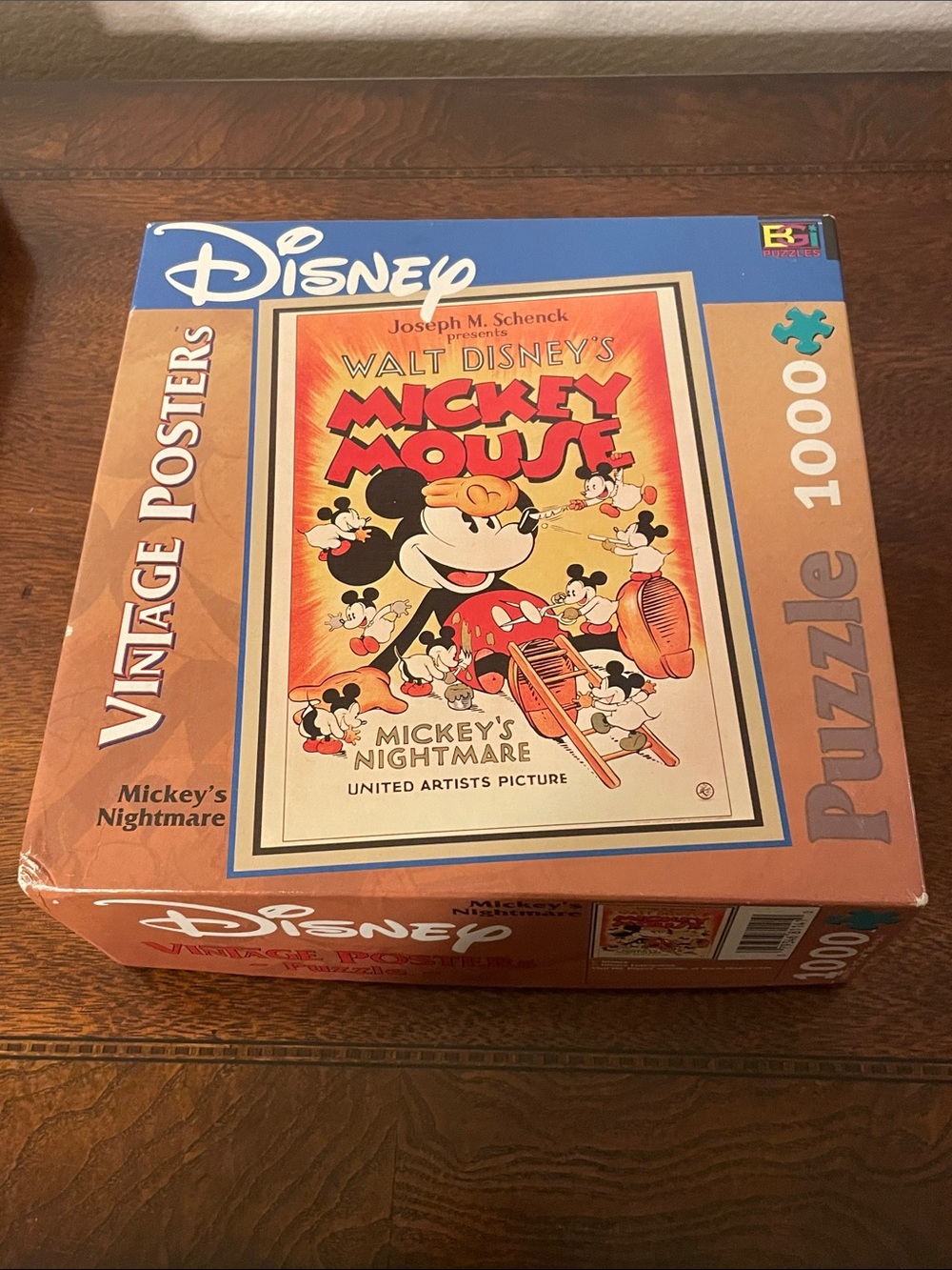 Disney Mickey Mouse 'Mickey's Nightmare' Vintage Poster Puzzle - 1000